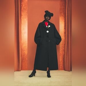 Zara Oversized Wool Maxi Coat Size L